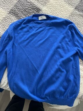 Aritzia Electric Blue Lightweight Crewneck Sweater